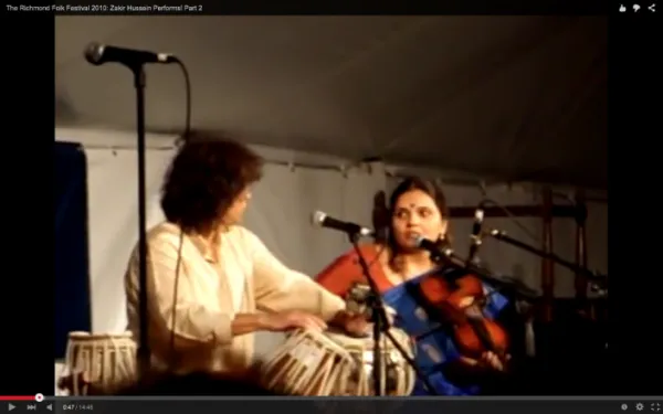 In Performance with Ustad Zakir Hussain in 2009