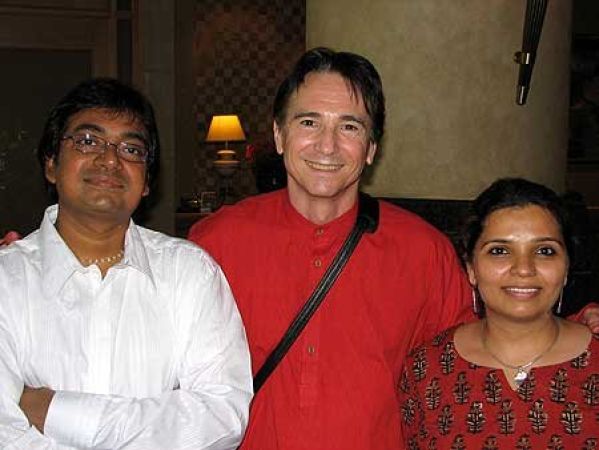 With the great Mandolin U. Srinivas ji and renowned Drummer Terry Bozzio